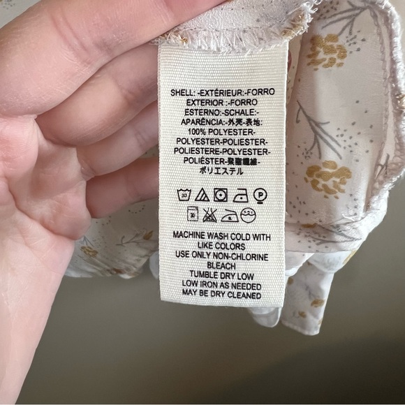 Free People Modern Muse Blouse Ivory Combo Small Button Down Top - Picture 6 of 9